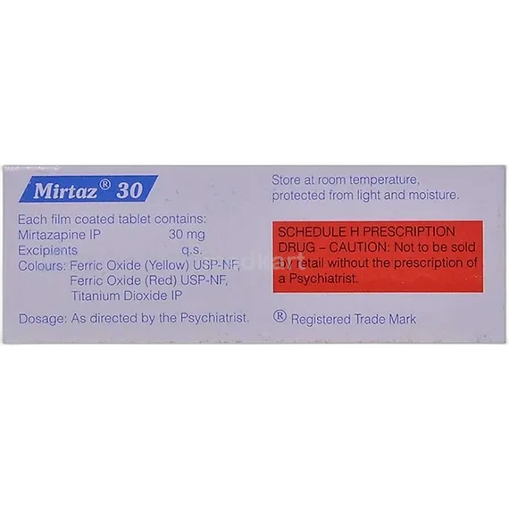 mirtaz 30mg tablet 10's